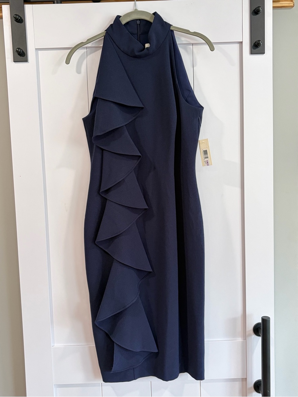 NWT Eliza J Elegant Navy Sleeveless Dress 6